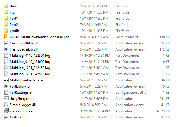 Broadcom MultiDownloader Files