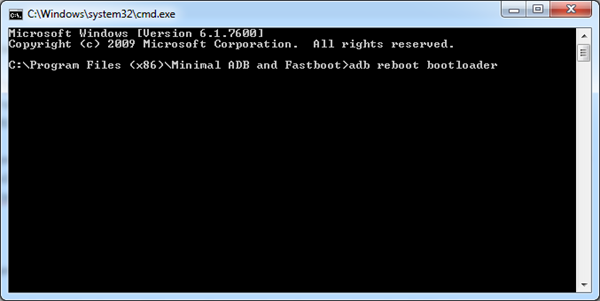 ADB Reboot Bootloader