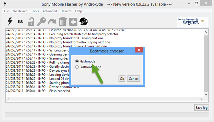 Flashmode Bootmode Sony Mobile Flasher