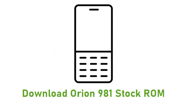 Download Orion 981 Stock ROM